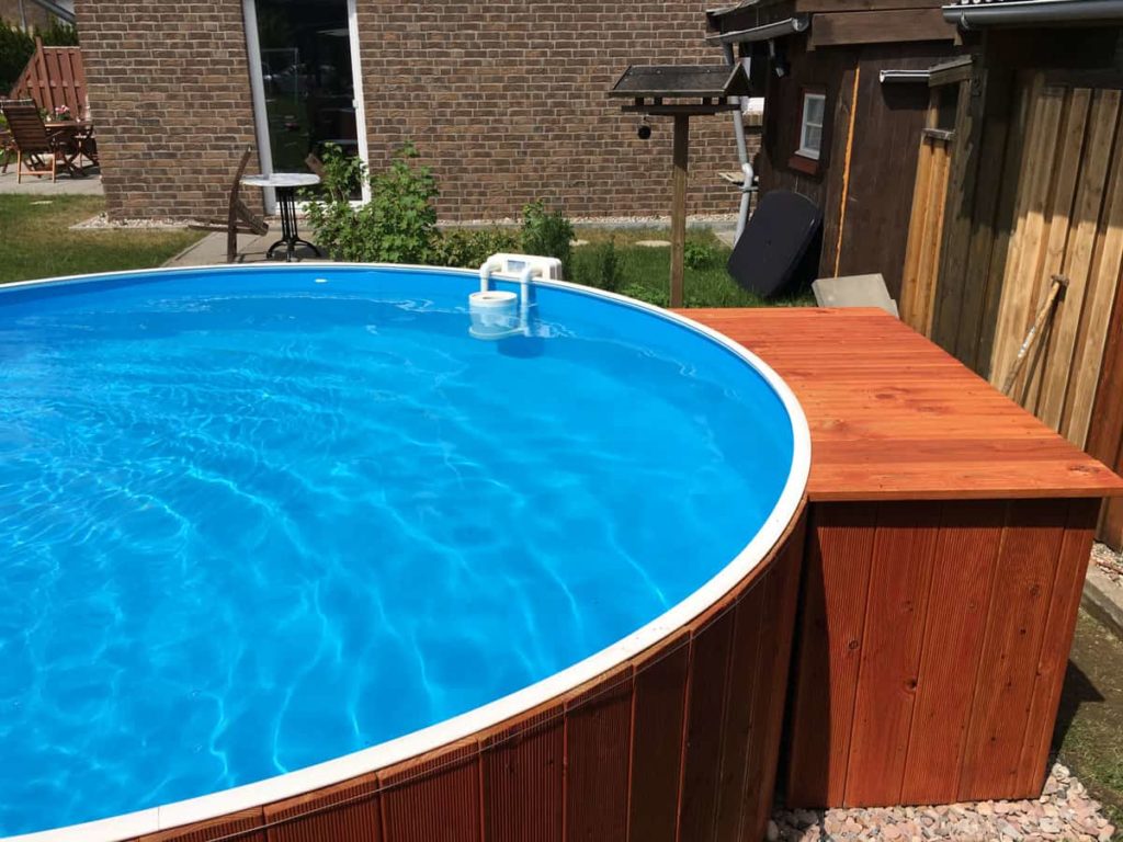 Rundpool Ganz Einfach Verkleidet Mit Holz Poolkind